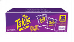 Takis Fuego Chili Pepper & Lime Tortilla Chips 1 oz Each Bag Quantity 50 Packs Per Case Happy Browse at UsaCandyWholesale.Com