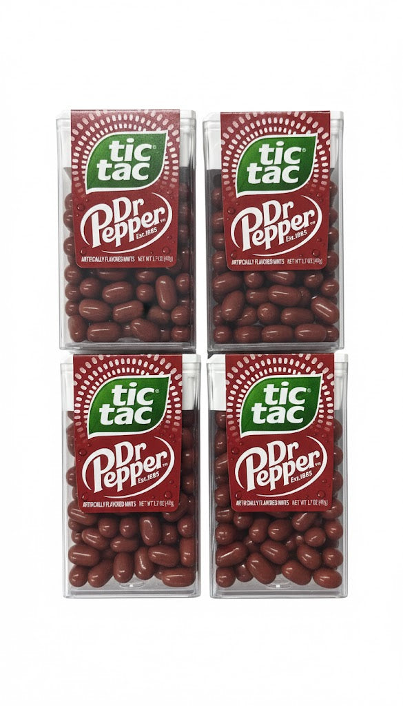 Tic Tac Mints Dr Pepper Each Unit 1.7 oz Quantity 12 Units Per Box Sweet Browse at UsaCandyWholesale.Com