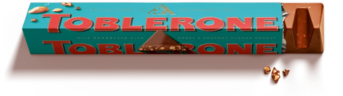 Toblerone Crunchy Almond milk chocolate with honey and crunchy almond nougat Size 3.52 oz Quantity 20 Bars Per Box Sweet Browse at UsaCandyWholesale.Com