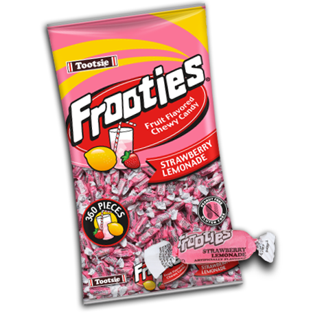 Tootsie Frooties Strawberry Lemonade Flavor Chewy Bulk Candy Bite Size Wrapped Bulk Candy Quantity 360 Pieces Per Bag Sweet Browse at UsaCandyWholesale.Com