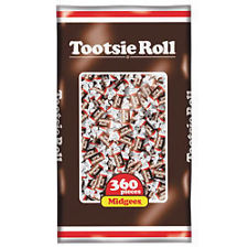 Tootsie Roll Chocolate Flavor Chewy Bulk Candy Bite Size Quantity 360 Pieces Per Bag Sweet Browse at UsaCandyWholesale.Com