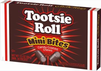 Tootsie Roll Mini Bites Theater Movie Box 3.5 oz Each Box Quantity 12 Box Per Case Sweet Browse at UsaCandyWholesale.Com