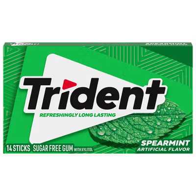 Trident Gum Spearmint Flavor (Box of 12 Pack) at UsaCandyWholesale.Com