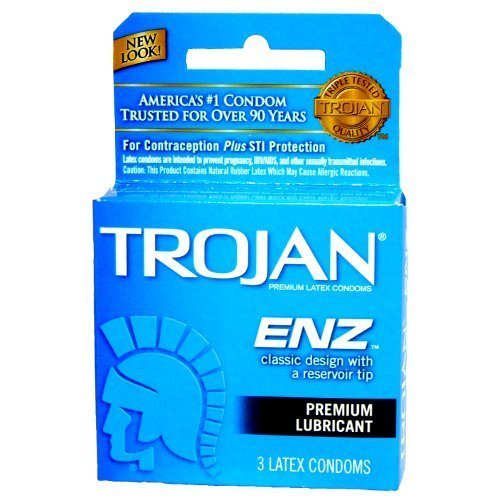 Trojan Enz Premium Lubricant Quantity 3 Pieces Per Pack 6 Packs Per Bag Happy Browse at UsaCandyWholesale.Com