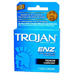 Trojan Enz Premium Lubricant Quantity 3 Pieces Per Pack 6 Packs Per Bag Happy Browse at UsaCandyWholesale.Com