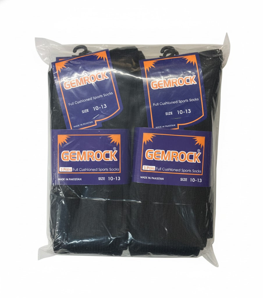 Tube Socks Black Color Size 11 to 13 the Bag Bring 12 Pairs Gem Rock Brand Quantity 12 Pairs Happy Browse at UsaCandyWholesale.Com