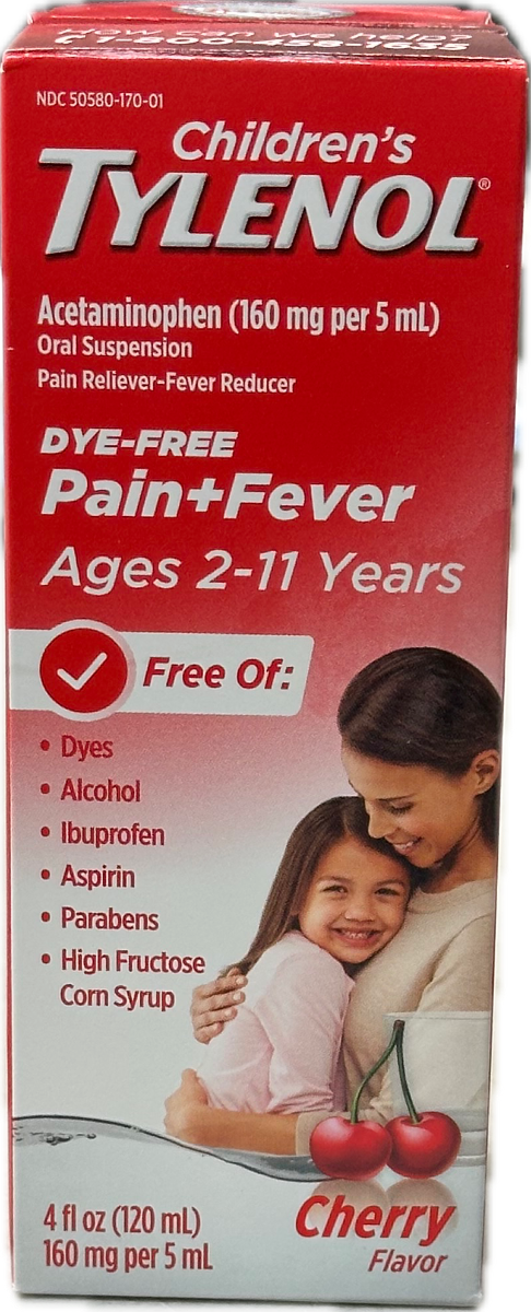 Tylenol Liquid For Children Good For Age 2 to 11 Years Old 4 oz Each Bottle Quantity 1 Piece Happy Browse at UsaCandyWholesale.Com