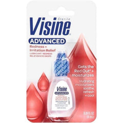 Visine Advanced Eye Drops 0.28 oz Each Bottle Quantity 1 Piece Happy Browse at UsaCandyWholesale.Com