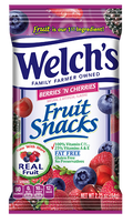 Welch's Fruit Snacks Berries n Cherries Flavor 5 oz Each Bag Quantity 12 Bags Per Case Sweet Browse at UsaCandyWholesale.Com