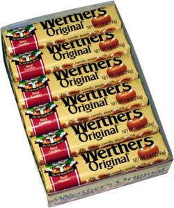 Werther's Original Hard Candy 1.8 oz Each Rolls Quantity 12 Rolls Per Box Sweet Browse at UsaCandyWholesale.Com
