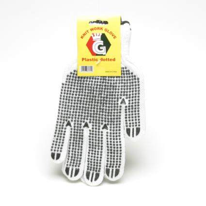 Working Gloves White with Black Dots on Both Sides Quantity 12 Pairs Happy Browse at UsaCandyWholesale.Com