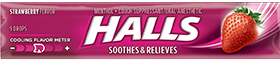 Halls Strawberry  (Box of 20 Packs) Buy It at www.UsaCandyWholesale.Com