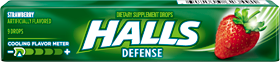 Halls Defense Strawberry (Box of 20 Packs) Buy It at www.UsaCandyWholesale.Com