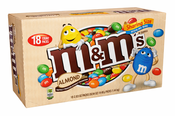 M&M's Almond King Size (Bag of 18 Packs) at UsaCandyWholesale.Com M&M's Almond King Size (Bag of 18 Packs) at UsaCandyWholesale.Com