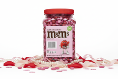 Valentine's Day M&M's with White Background